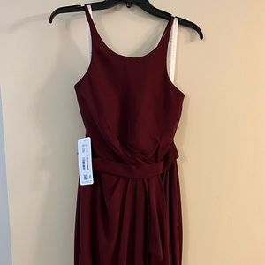 Azazie Cassandra bridesmaid dress (Cabernet)